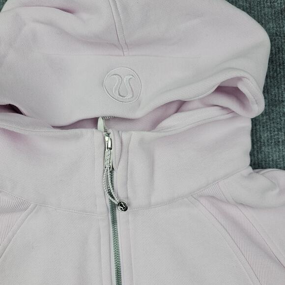 Lululemon Scuba Hoodie Womens XL/XXL Pink Cropped Half Zip Pullover Oversized - Picture 2 of 6